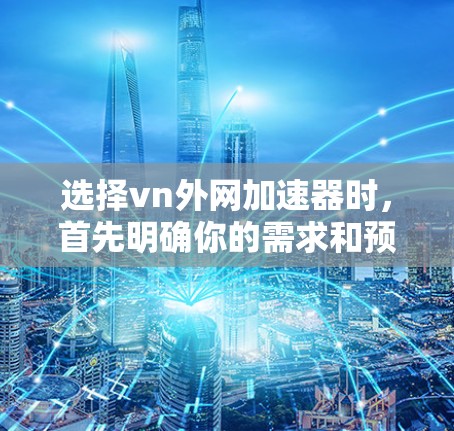 选择vn外网加速器时,首先明确你的需求和预算。以下是详细的建议 选择vn外网加速器时,首先明确你的需求和预算。以下是详细的建议