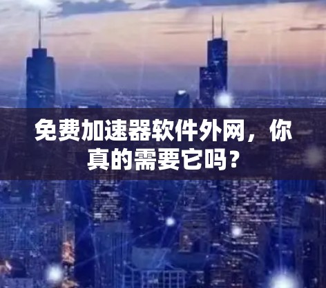 免费加速器软件外网，你真的需要它吗？