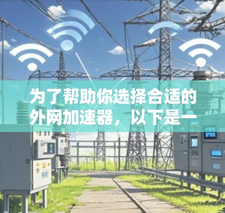 为了帮助你选择合适的外网加速器,以下是一些综合考虑的因素和推荐 为了帮助你选择合适的外网加速器,以下是一些综合考虑的因素和推荐
