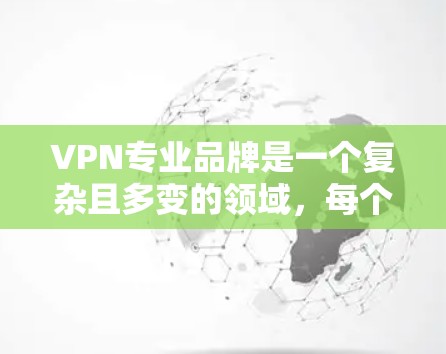 VPN专业品牌是一个复杂且多变的领域，每个品牌都有其独特的定位和核心优势。以下是对这些品牌的一次详细的介绍，涵盖背景、使命、核心优势、市场策略以及用户评价等方面