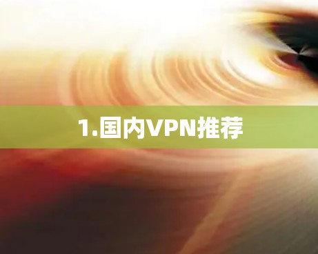 1.国内VPN推荐 1.国内VPN推荐
